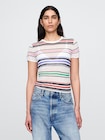シアーリブニットTシャツ-0