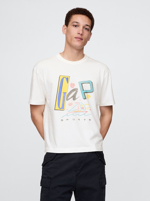 GAPロゴ クロップドTシャツ