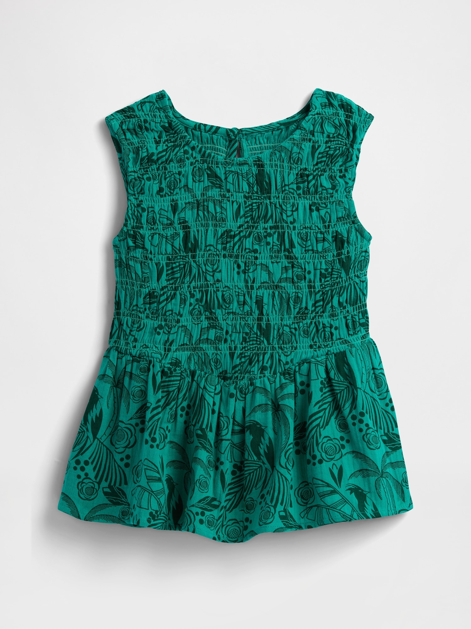 Gap スモッキングギャザー ガーゼ ペプラムトップス (キッズ) Gap スモッキングギャザー ガーゼ ペプラムトップス (キッズ)