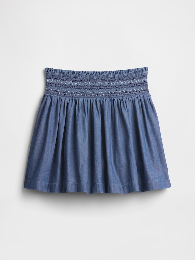 リラックス スモッキングギャザースカート (キッズ)-0