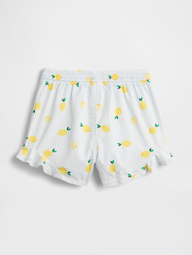 babyGap シャンブレー ラッフルフリル プルオンショートパンツ-1