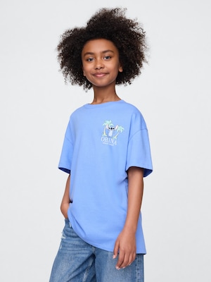 Gap × ディズニー オーバーサイズ チュニック グラフィックTシャツ (キッズ)