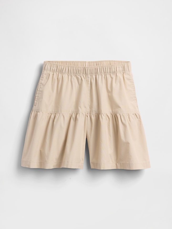 プルオン シャンブレー キュロット ショートパンツ (キッズ)-1
