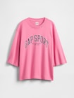 オーバーサイズ GAPグラフィック フレンチテリー クルーネックスウェット-4