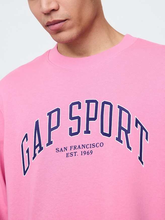 オーバーサイズ GAPグラフィック フレンチテリー クルーネックスウェット-3