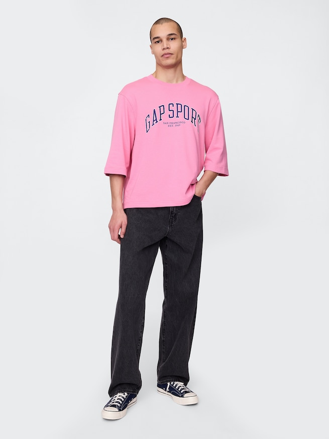 オーバーサイズ GAPグラフィック フレンチテリー クルーネックスウェット-1
