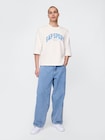 オーバーサイズ GAPグラフィック フレンチテリー クルーネックスウェット-1