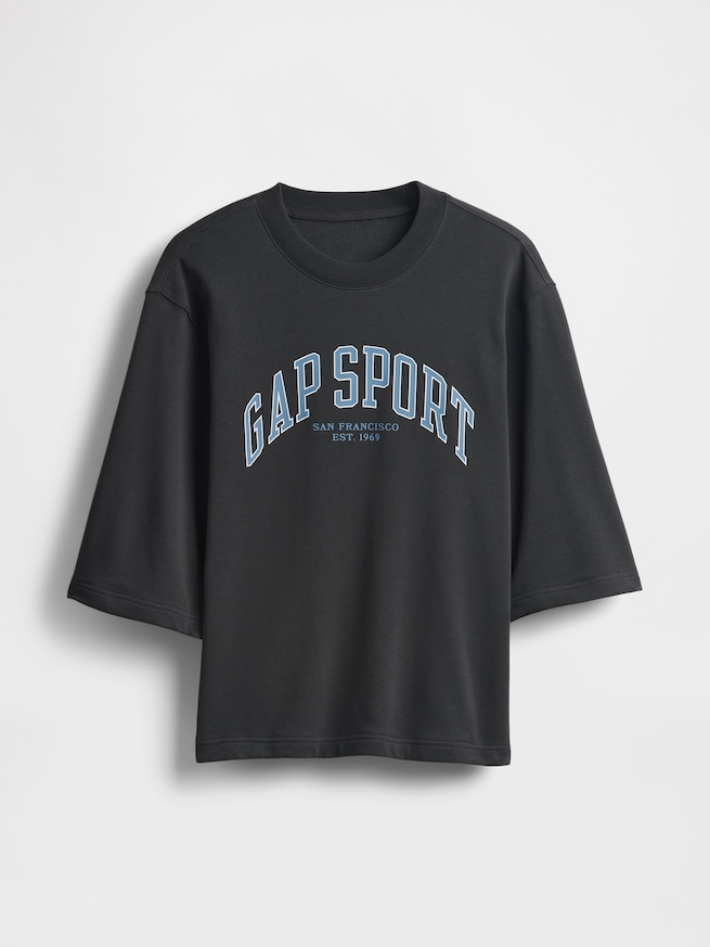 オーバーサイズ GAPグラフィック フレンチテリー クルーネックスウェット-4