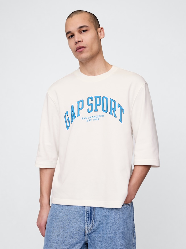 オーバーサイズ GAPグラフィック フレンチテリー クルーネックスウェット-0