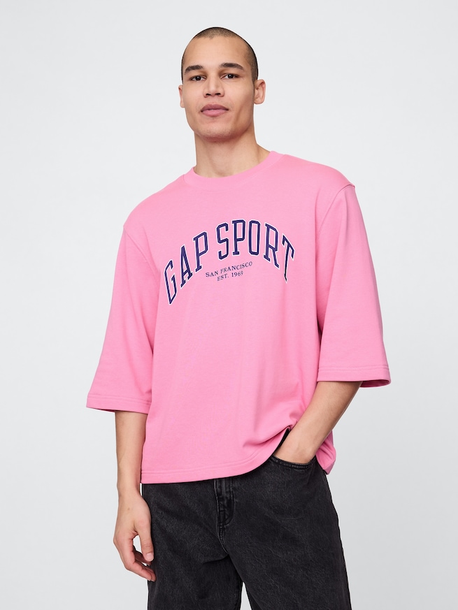 オーバーサイズ GAPグラフィック フレンチテリー クルーネックスウェット-0
