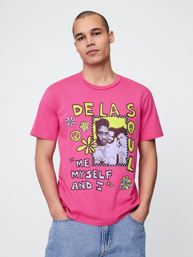 デ・ラ・ソウル グラフィックTシャツ-0