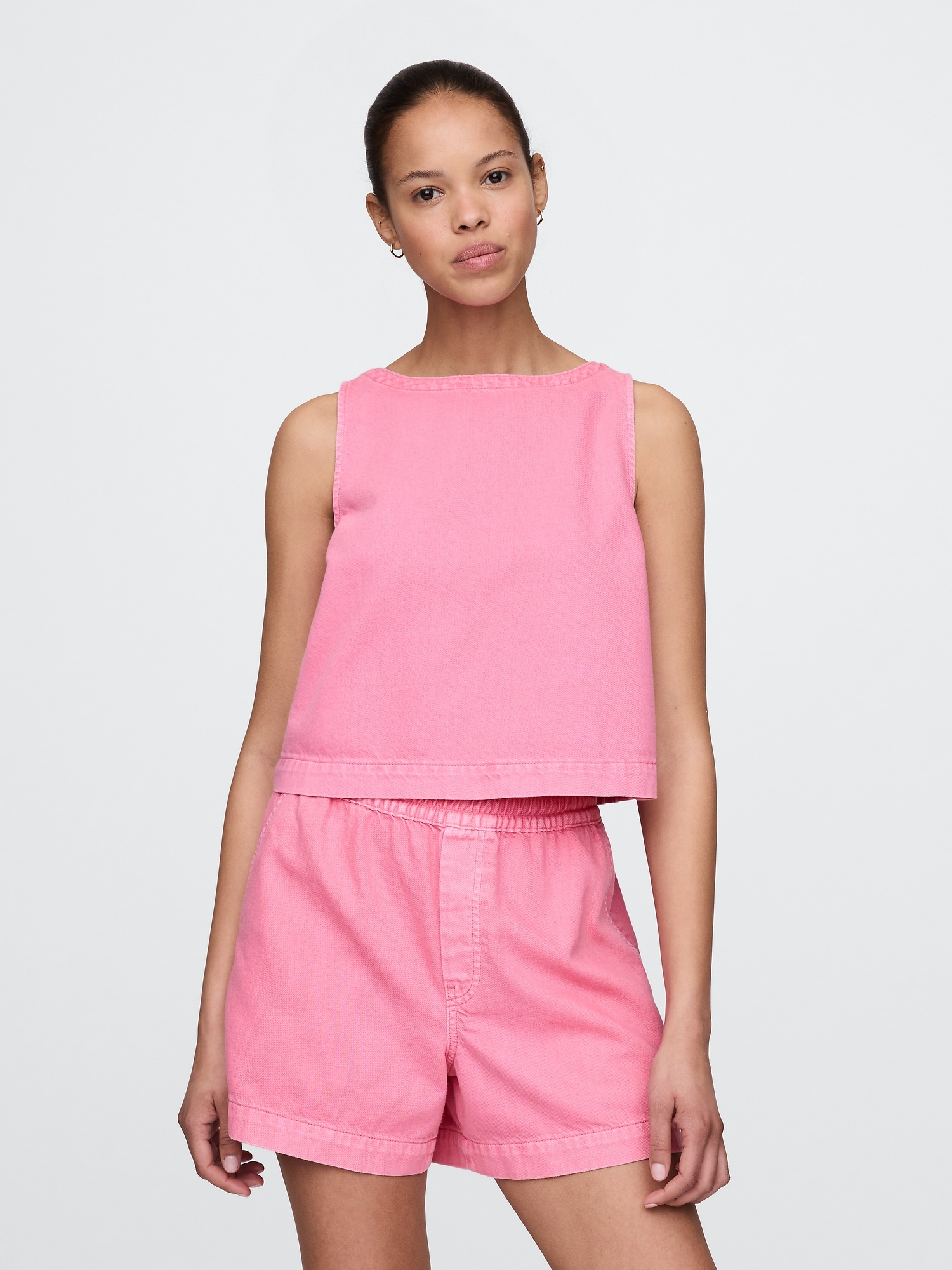 UltraSoft Denim Shell Tank Top