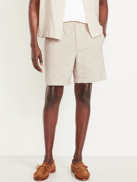 Crepe Workwear Shorts -- 7-inch inseam