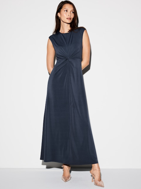 old navy blue dress I Tried Occasion Dresses For Summer Weddings or structured cotton  smooth Crinkle Gauze Flutter-Sleeve Mini Swing