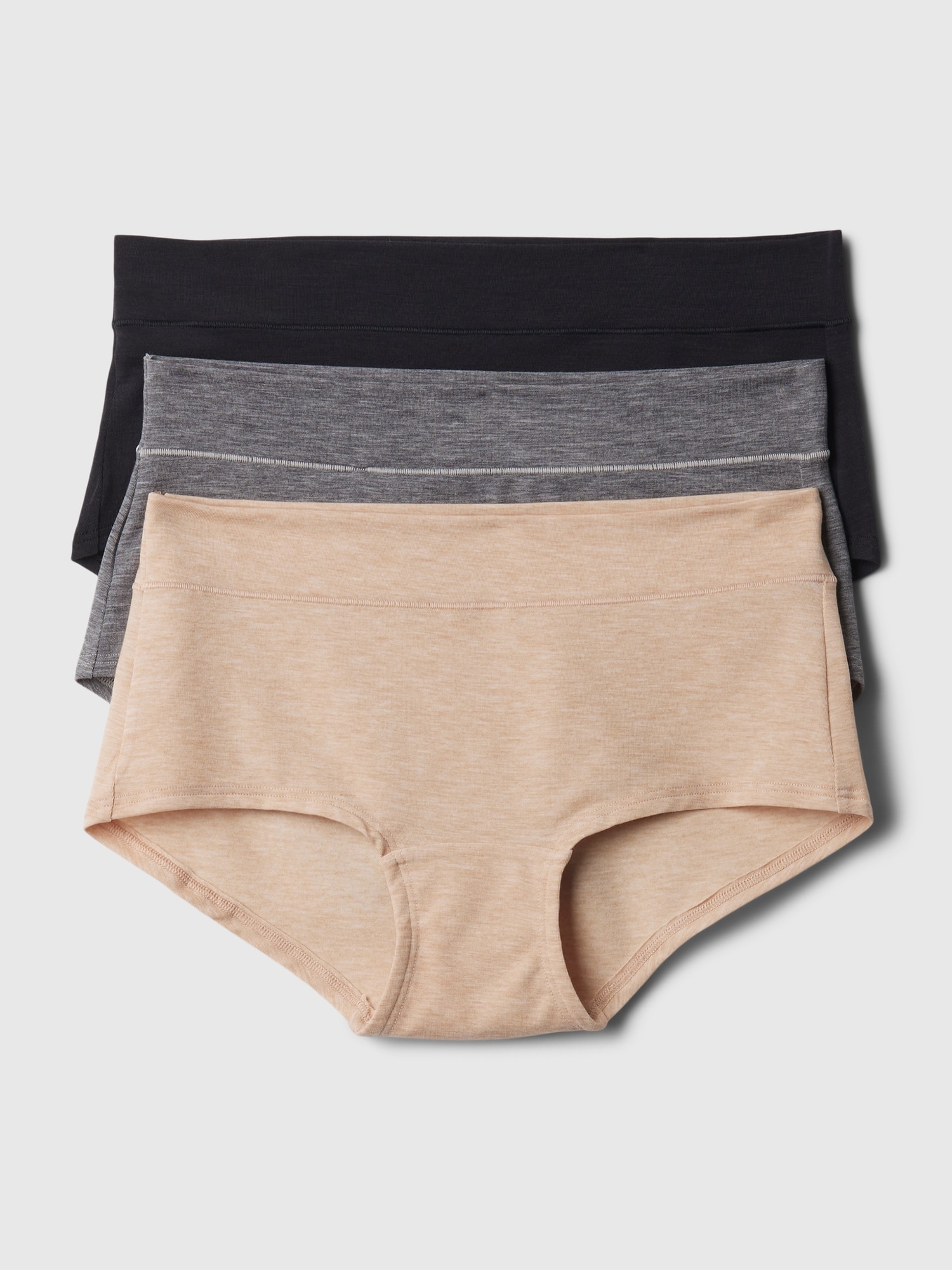 SHORT COURT RESPIRANT À TAILLE BASSE (PAQUET DE 3)