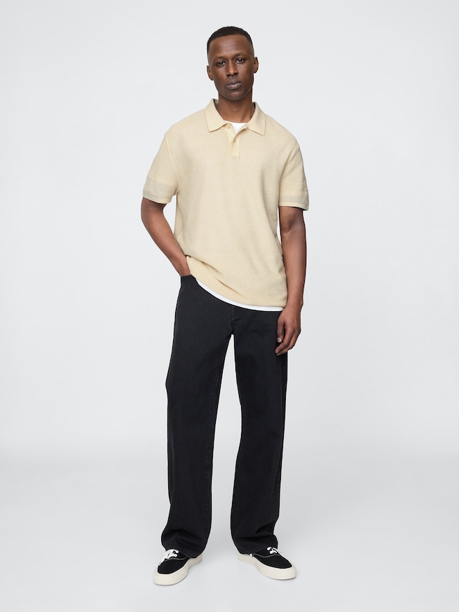 テクスチャー クロシェ ポロシャツ-2