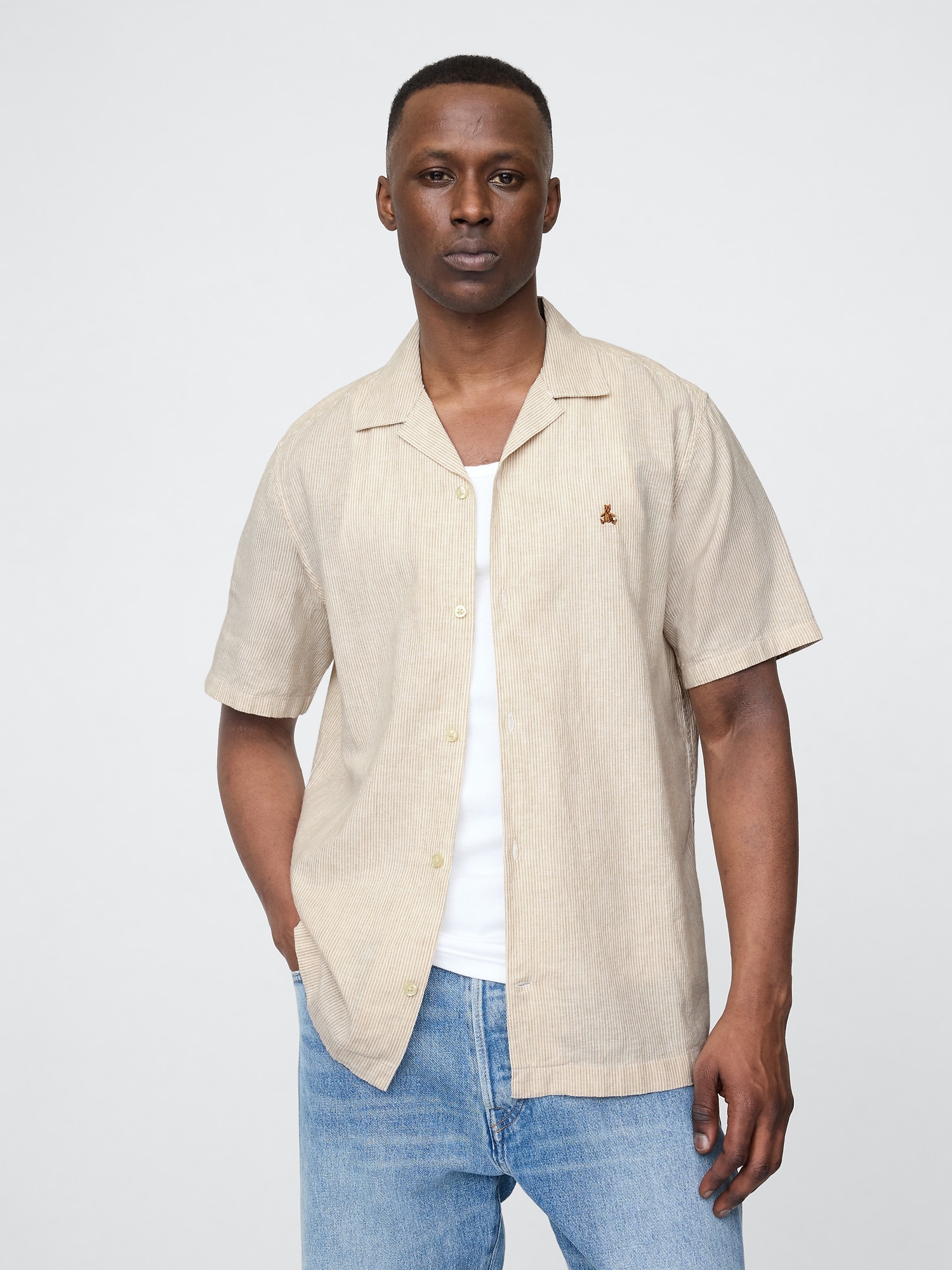 Gap リネンブレンド バケーションシャツ Gap リネンブレンド バケーションシャツ