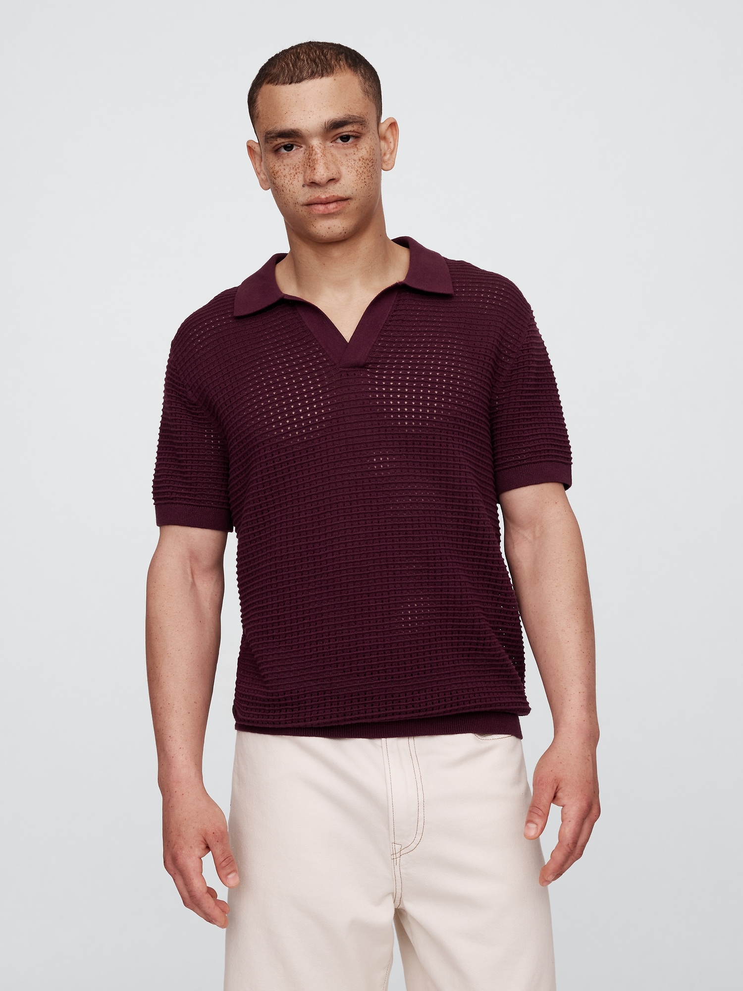三連休限定値下げ！Malbon GAPコラボ　クロップドポロセーター Gap × Malbon クロップド ポロセーター（ポロシャツ）｜GAP