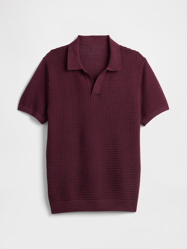 クロシェ ジョニーカラー ポロシャツ-3