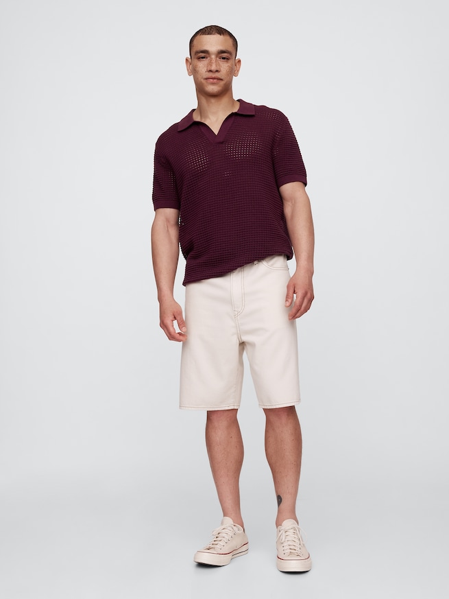 クロシェ ジョニーカラー ポロシャツ-2