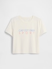 GapFit ブラッシュドジャージー クロップド Tシャツ-3
