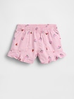 babyGap シャンブレー ラッフルフリル プルオンショートパンツ-0