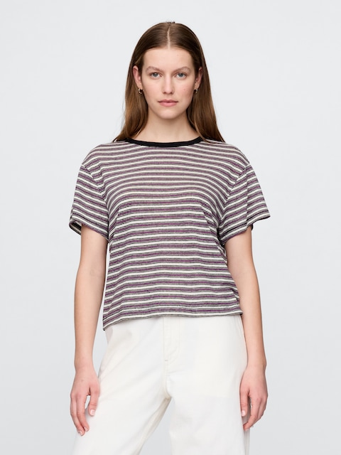 Linen-Blend T-Shirt