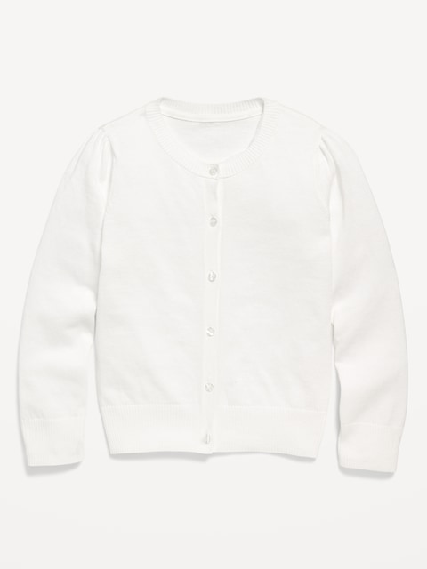 School Uniform Button-Up Cardigan for Girls
