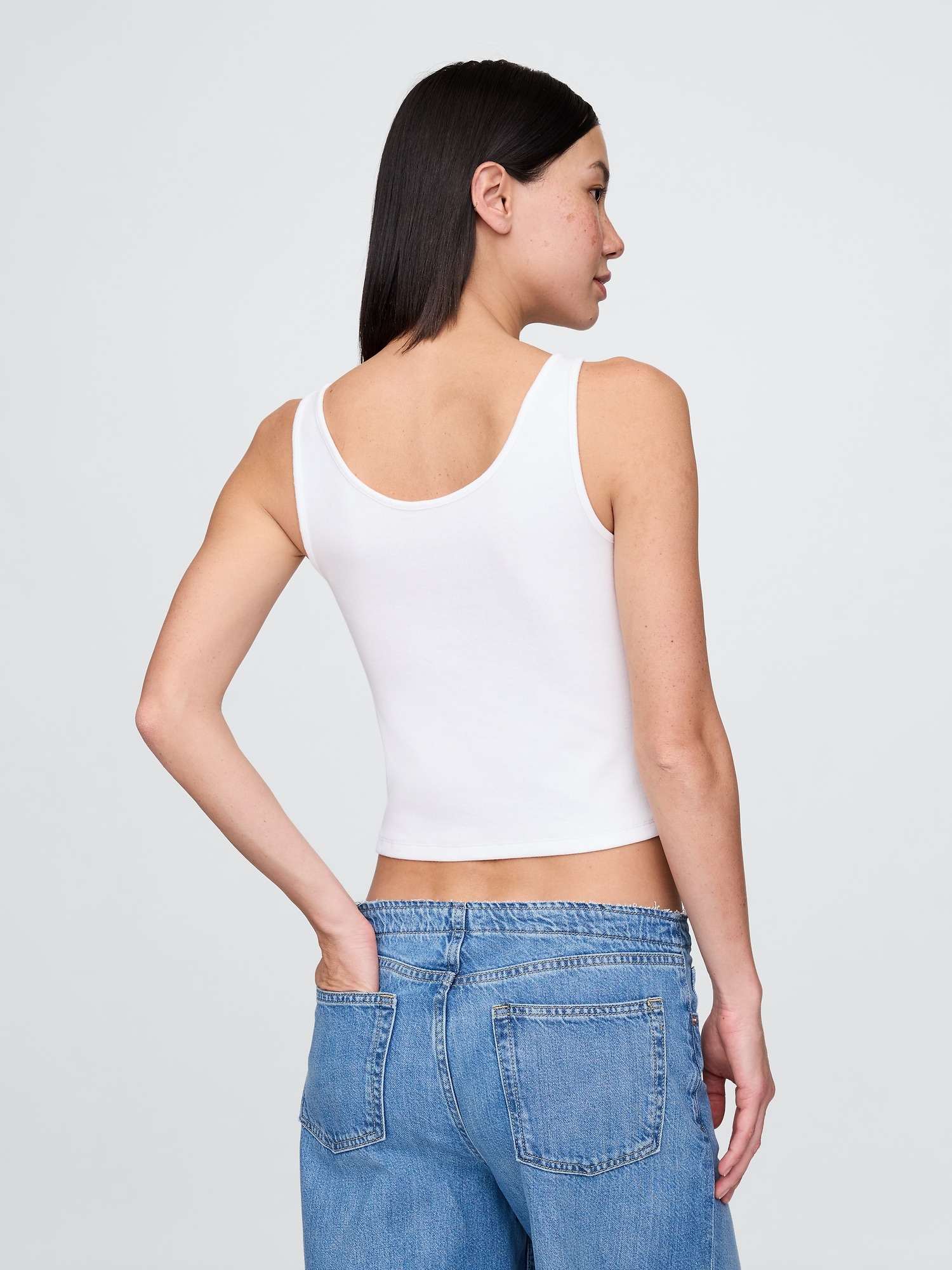 モダン クロップド タンクトップ-2