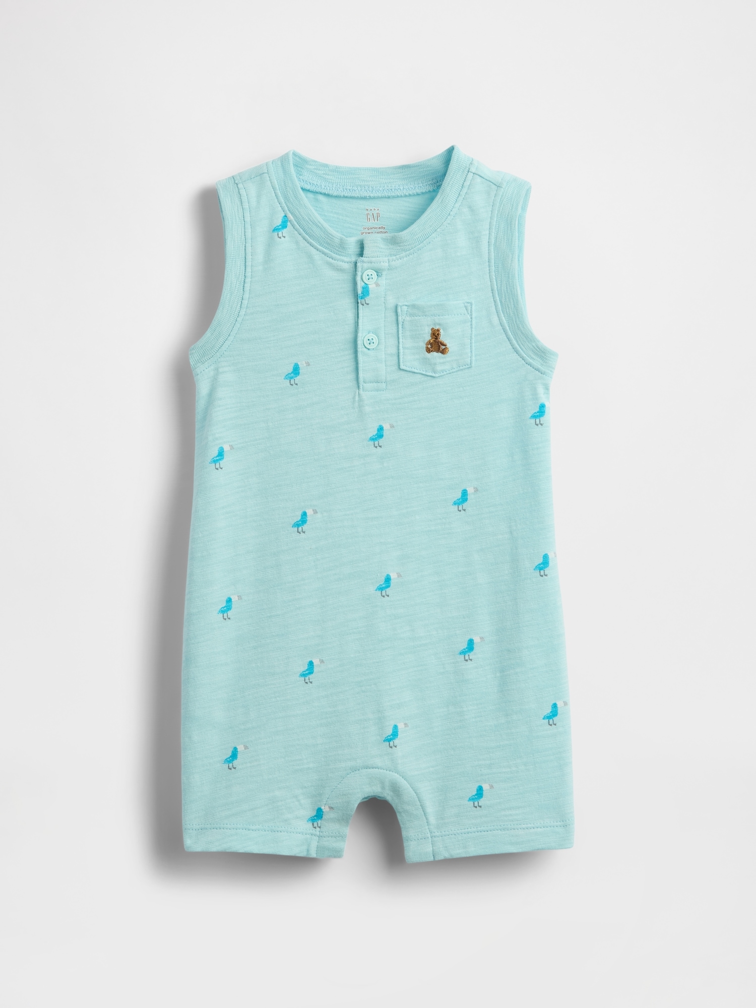 Gap オーガニックコットン ポケット ショートオール Gap オーガニックコットン ポケット ショートオール