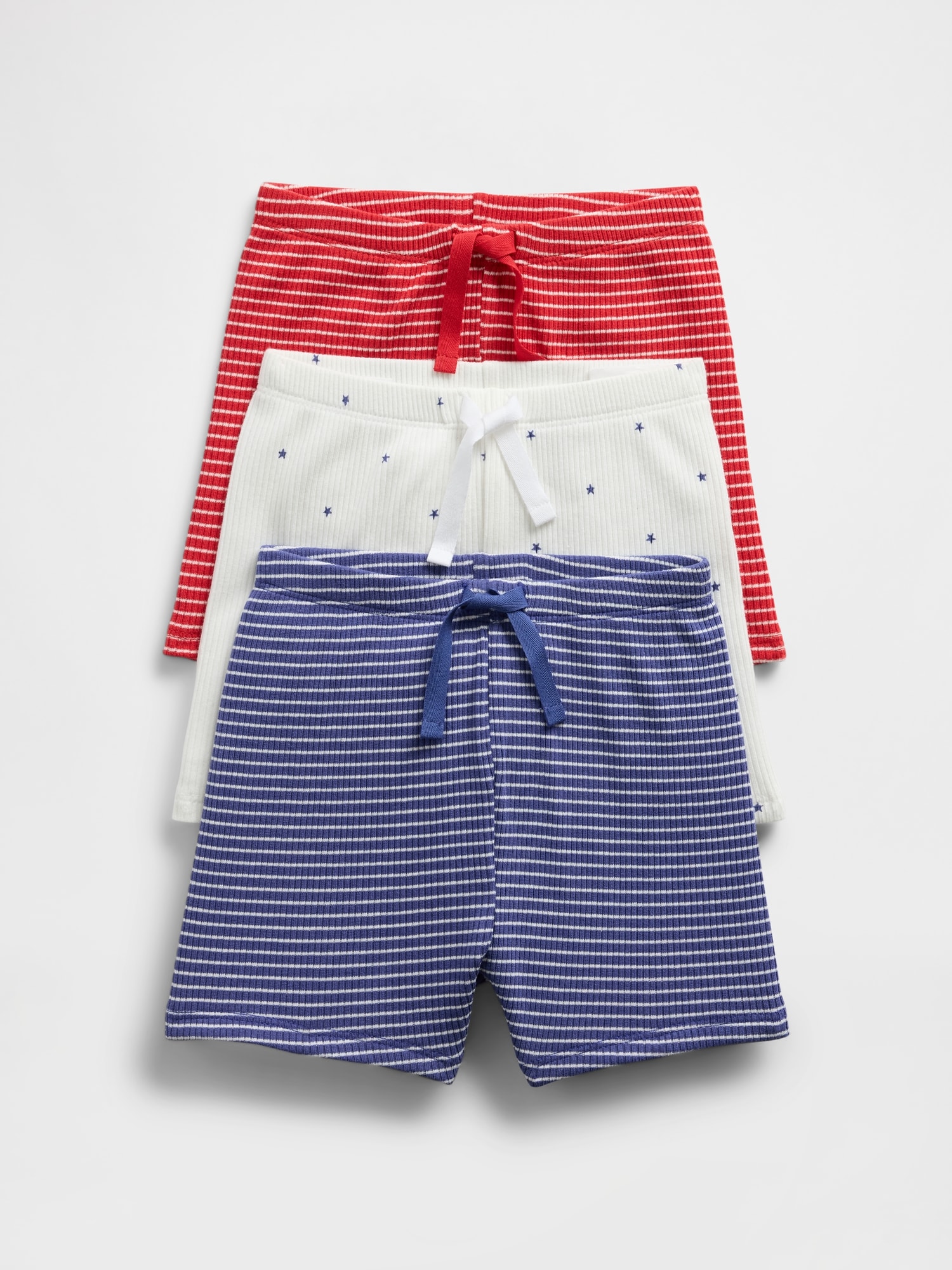 Baby First Favorites TinyRib Pull-On Shorts (3-Pack)