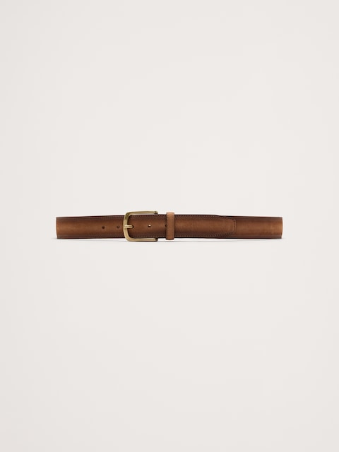 Cinza Nubuck Leather Belt