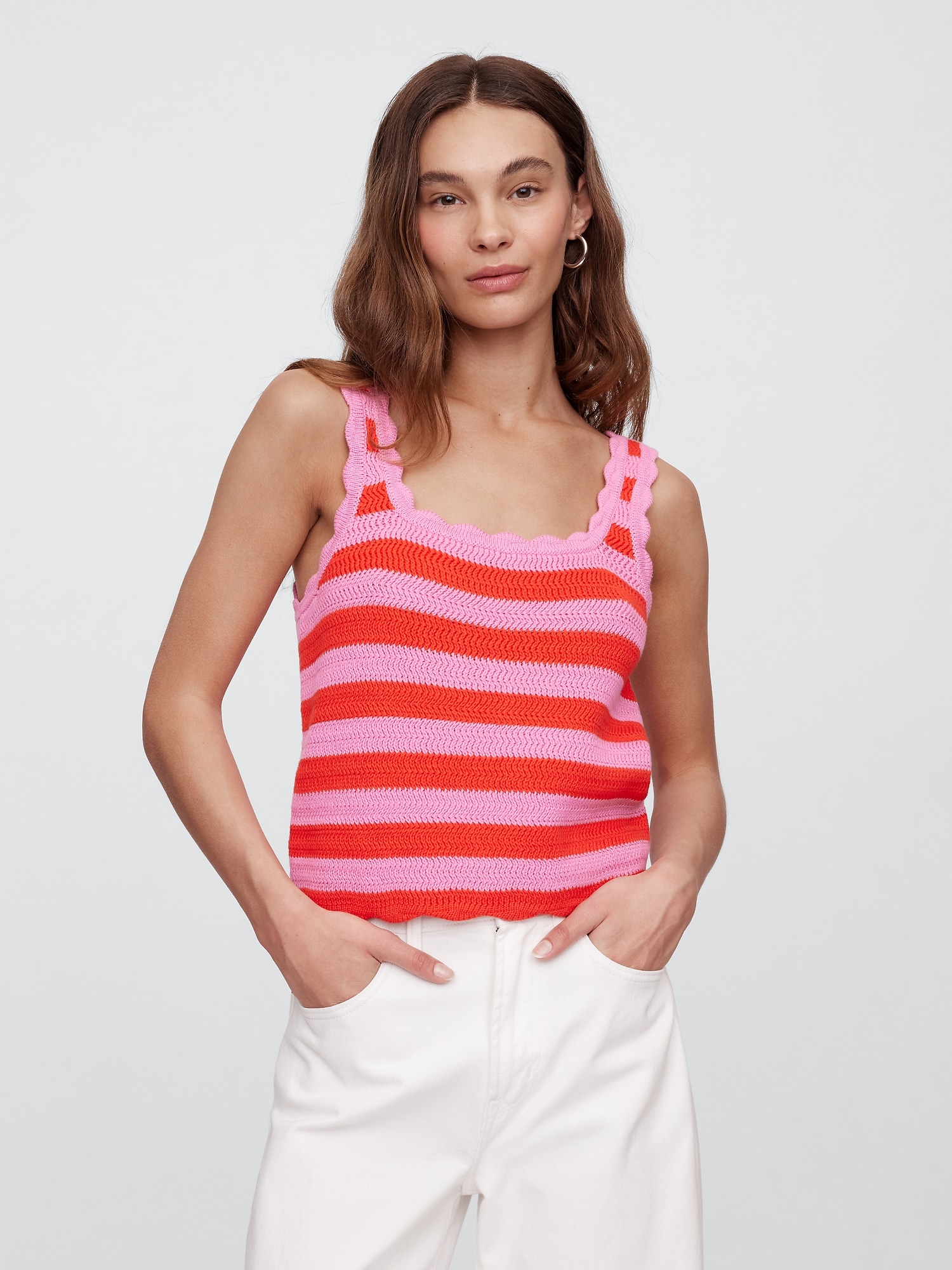 Squareneck Sweater Tank Top