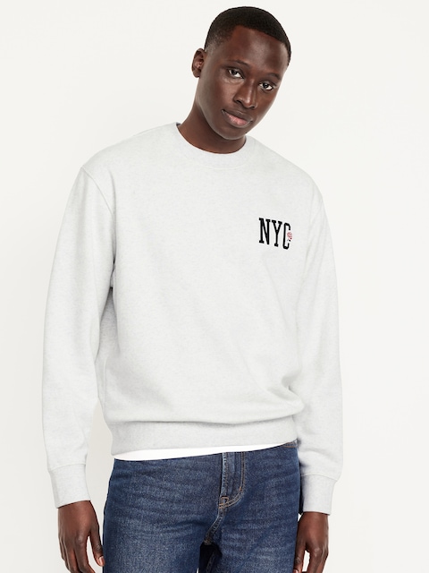 Loose Graphic Rotation Crew-Neck Sweatshirt