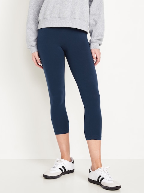 High-Waisted Fashion Layering Cropped Legging