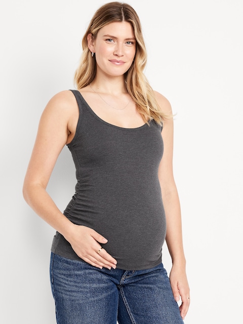 Maternity Scoop-Neck Ribbed Tank Top