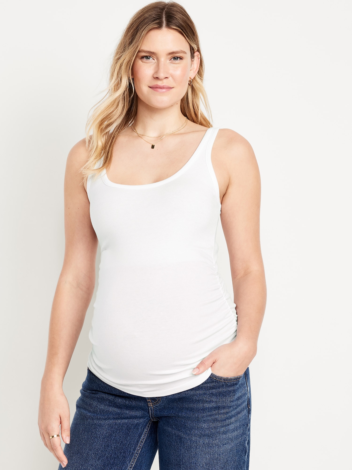 CAMISOLE CÔTELÉE À ENCOLURE DÉGAGÉE DE MATERNITÉ