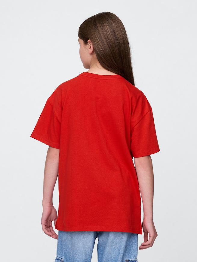 30th アニバーサリー オーバーサイズ GAPロゴ チュニックTシャツ (キッズ)-2