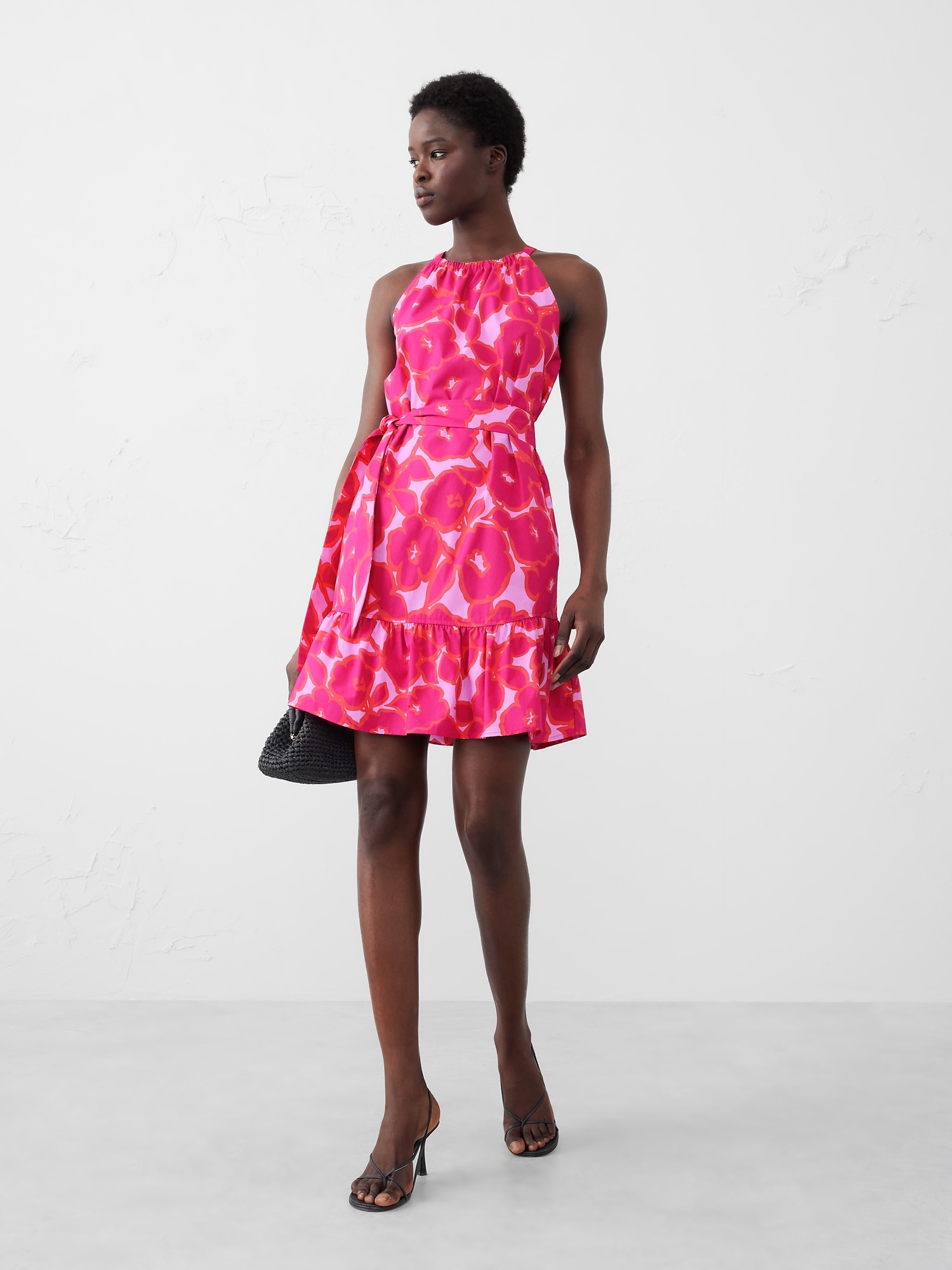 strapless open back dress Pink Banana Men's Hawaiian Shirt main image 1