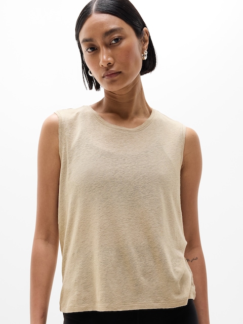 Getaway Linen Blend Muscle Tank