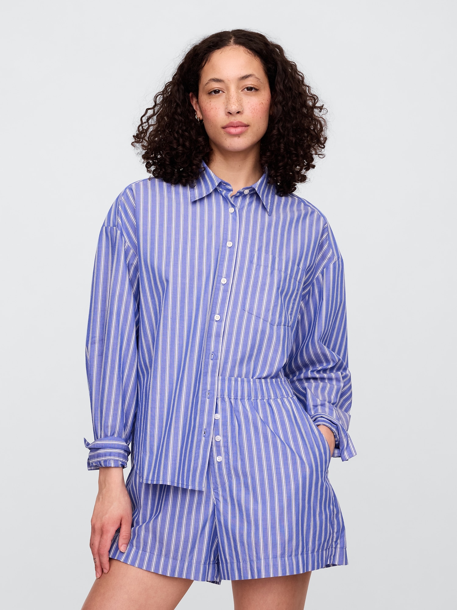 Oversized Shirt in Poplin