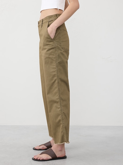 Wide-Leg High-Rise Cropped Chino | Banana Republic Factory