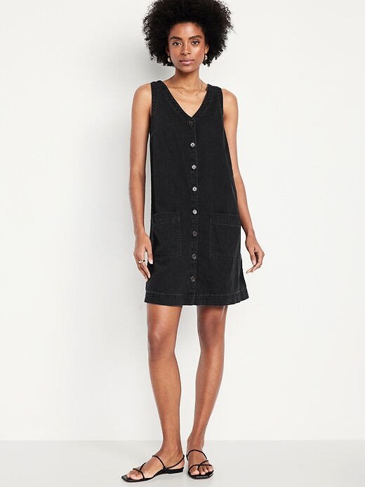 old navy black mini dress Georgina Denim Mini Dress
