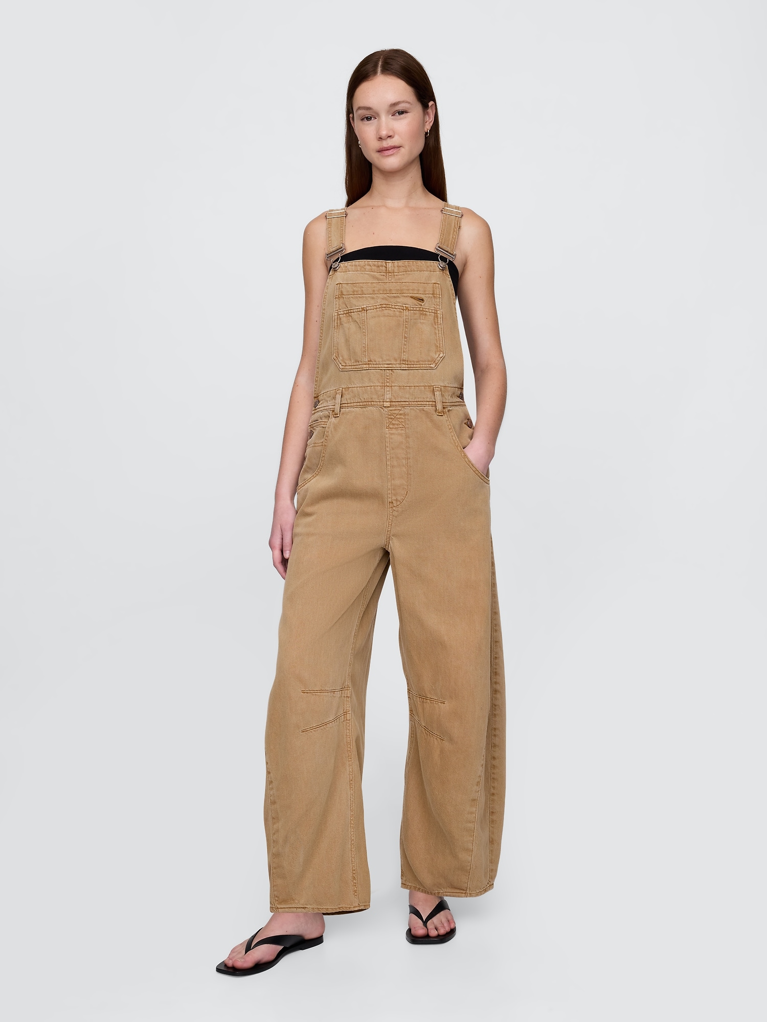 UltraSoft Denim Horseshoe Overalls