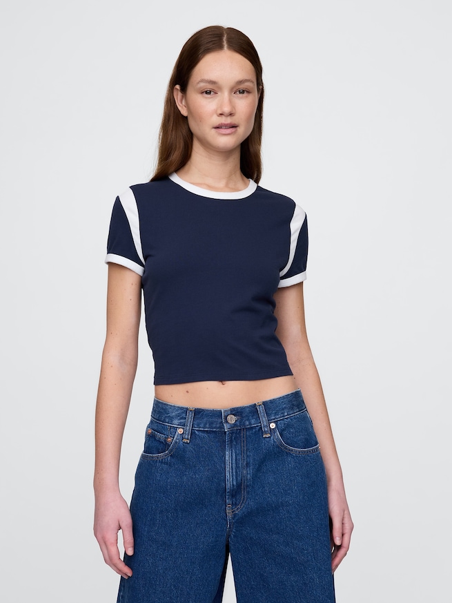 コットンジャージー チビTシャツ-0