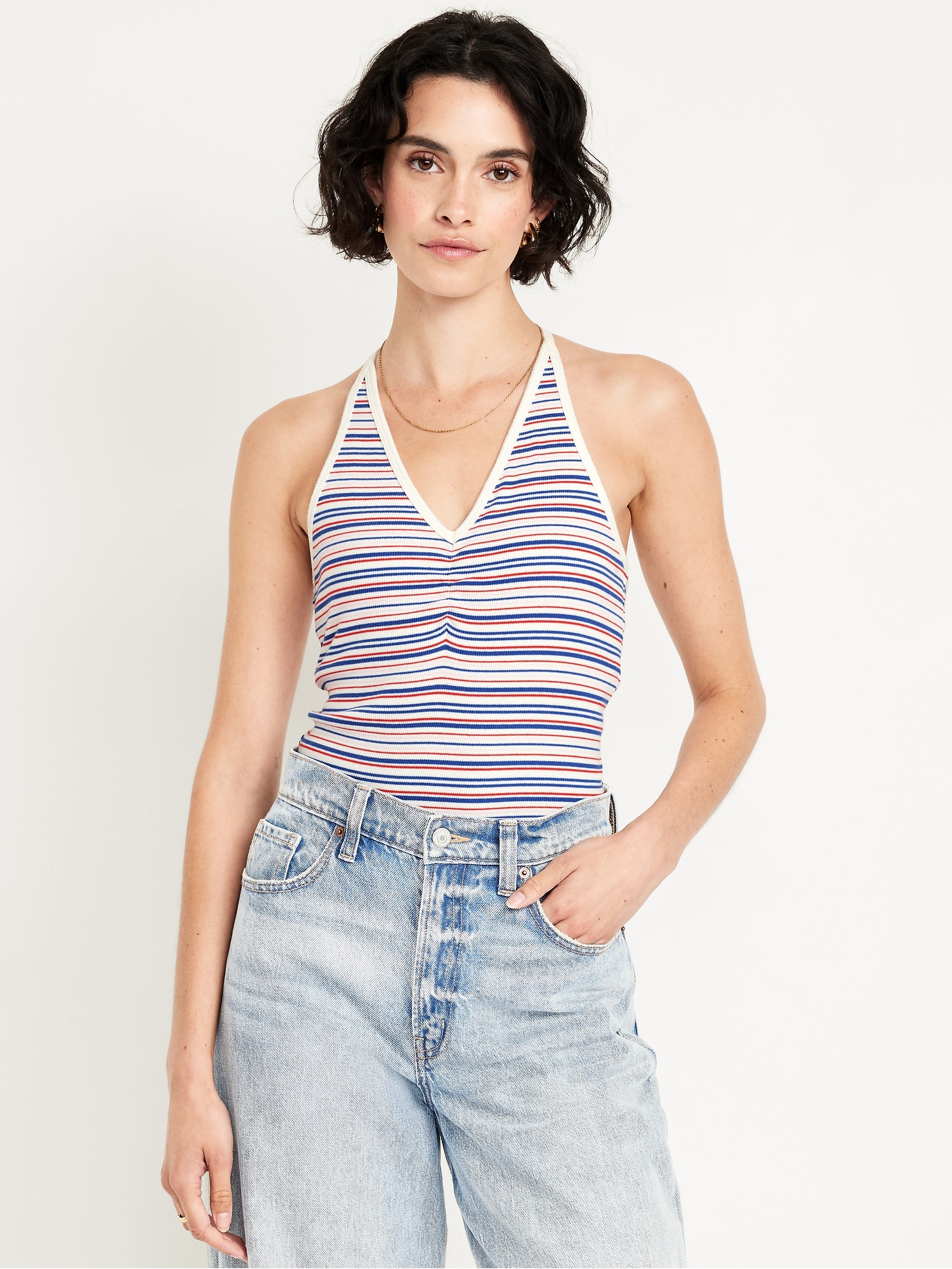 Racerback Crop Tank Top - Multi