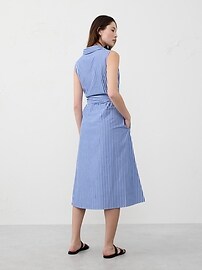 knee length dresses for ladies Baltic Born Womens Santa Fe Poplin Midi Dress | Cobalt