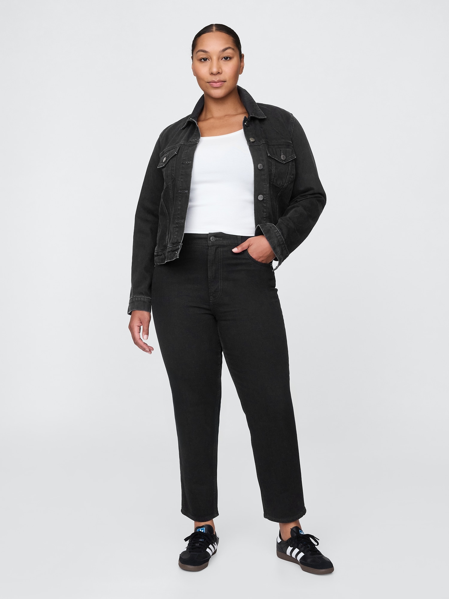 High Rise Cheeky Straight Jeans