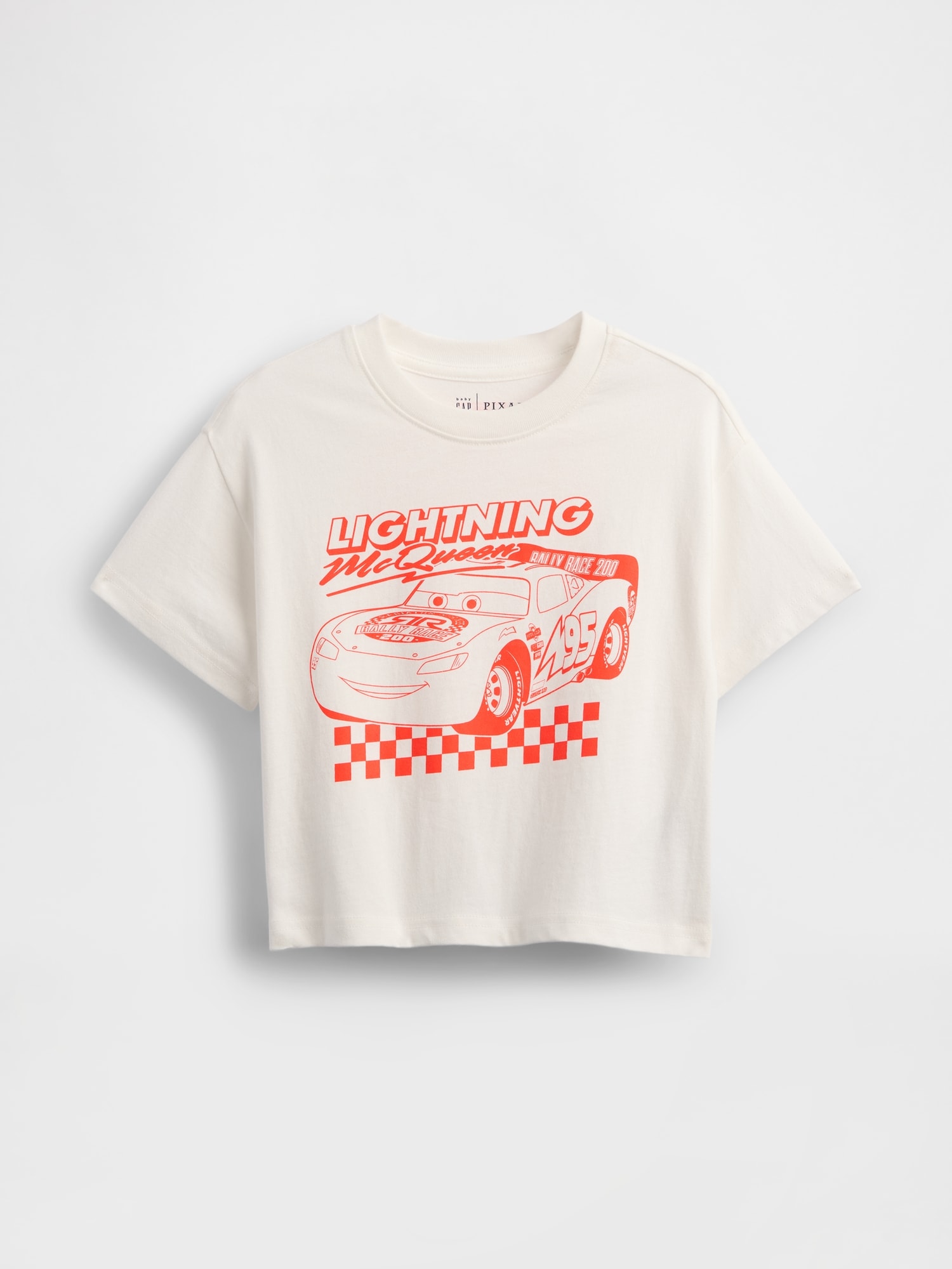 優しく心地良い肌触りのコットンジャ-ジ-生地で作られたオ-バ-サイズTシャツ クル-ネック 半袖、ドロップショルダ-、 フロントにディズニ-『カ-ズ』のグラフィック、バックにGAPロゴ この商品はジェ
