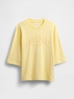 オーバーサイズ GAPグラフィック フレンチテリー クルーネックスウェット-4
